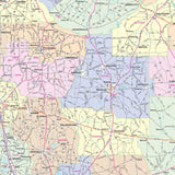 Southern Georgia Regional Wall Map - KA-R-GA-SOUTHERN-PAPER - Ultimate Globes