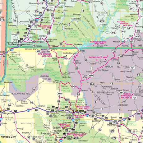 Southwest United States Regional Wall Map - Ultimate Globes - POD - KA - R - US - SOUTHWEST - PAPER - Ultimate Globes