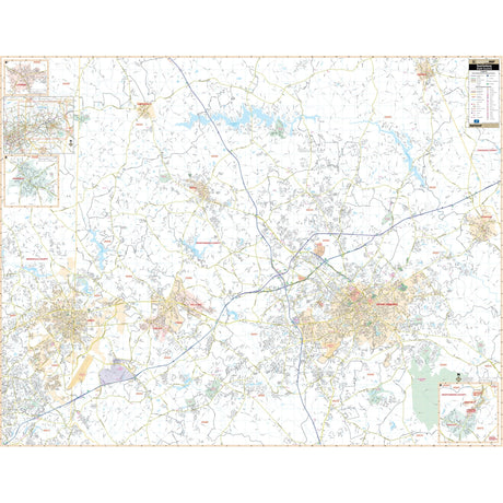 Spartanburg, SC Wall Map - Ultimate Globes - POD - KA - C - SC - SPARTANBURG - PAPER - Ultimate Globes