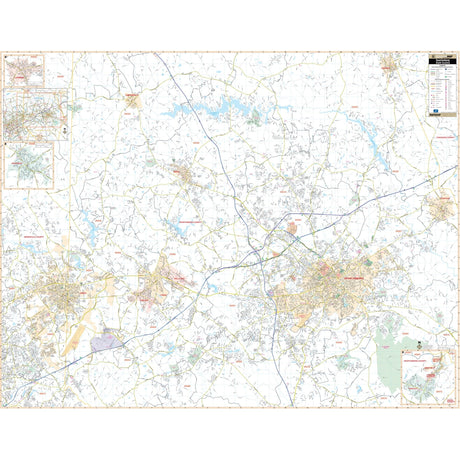 Spartanburg, SC Wall Map - KA-C-SC-SPARTANBURG-PAPER - Ultimate Globes