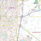 Springfield, IL Wall Map - KA-C-IL-SPRINGFIELD-PAPER - Ultimate Globes