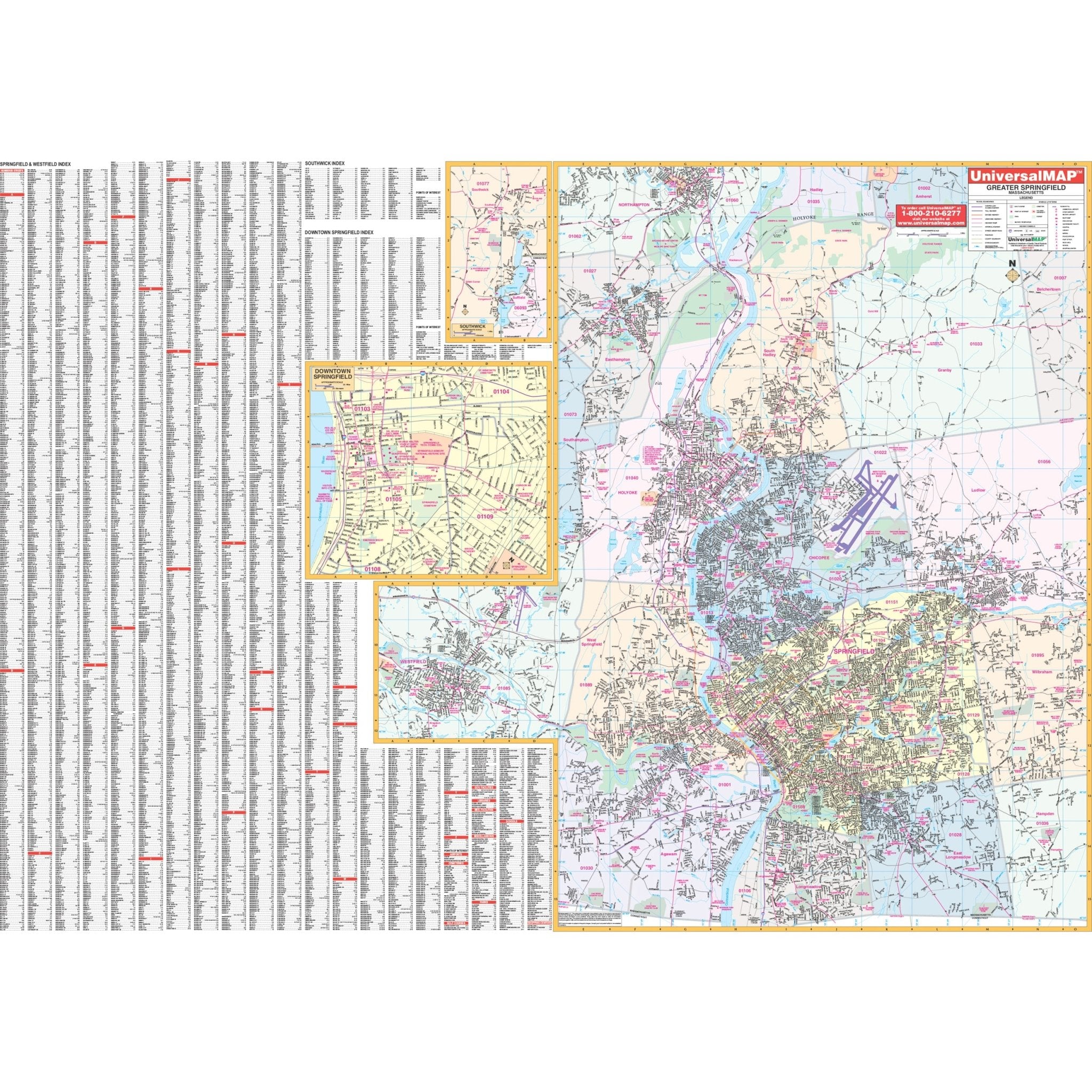 Mapas Del área Metropolitana De Springfield Ma