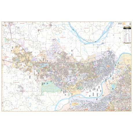 St Charles, MO Wall Map - Ultimate Globes - POD - KA - C - MO - STCHARLES - PAPER - Ultimate Globes