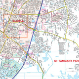 St Tammany Parish, LA Wall Map - KA-C-LA-STTAMMANY-PAPER - Ultimate Globes