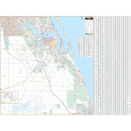 Stuart & Foam Core with Rails County, FL Wall Map - KA-C-FL-STUART-PAPER - Ultimate Globes