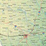 Texas Primary Thematic State Wall Map - KA-S-TX-PRMRY-PAPER - Ultimate Globes