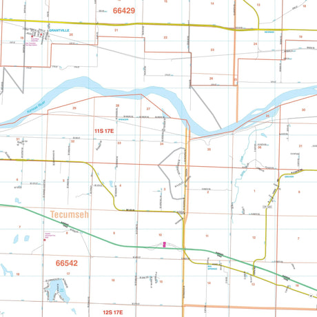 Topeka & Lawrence, KS Wall Map - Ultimate Globes - POD - KA - C - KS - TOPEKA - PAPER - Ultimate Globes