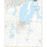 Traverse City & Grand Traverse County, MI Wall Map - KA-C-MI-TRAVERSECITY-PAPER - Ultimate Globes