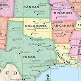 United States Essential Wall Map - KA-US-ESSTL-49X42-PAPER - Ultimate Globes