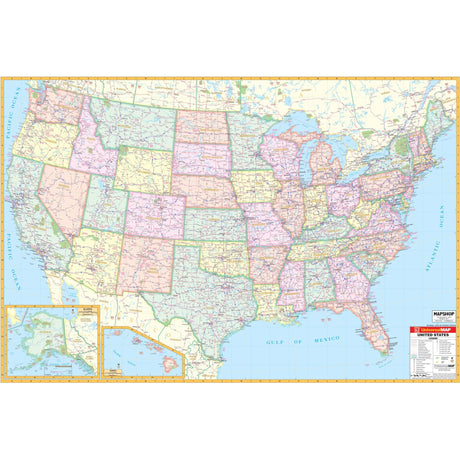 United States Interstate Wall Map - Ultimate Globes - POD - KA - US - INTERSTATE - PAPER - Ultimate Globes