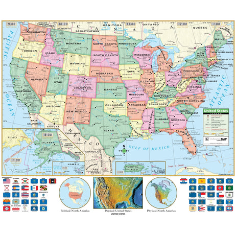 United States Primary Wall Map - Ultimate Globes - POD - KA - US - PRMRY - 50X42 - PAPER - Ultimate Globes