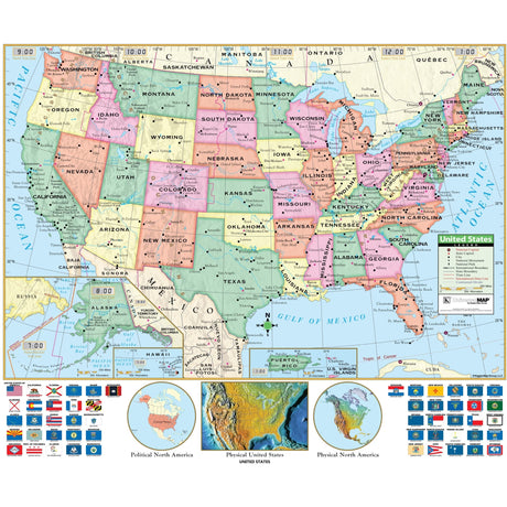 United States Primary Wall Map - KA-US-PRMRY-50X42-PAPER - Ultimate Globes