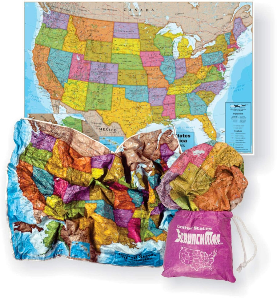USA ScrunchMap - Portable & Durable United States Map | Travel-Friendly ...