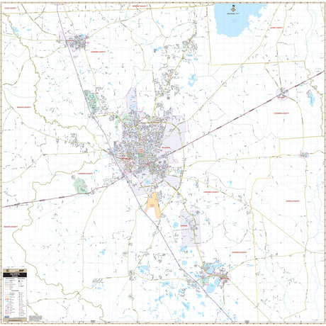 Valdosta & Lowndes County, GA Wall Map - KA-C-GA-VALDOSTA-PAPER - Ultimate Globes