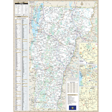 Vermont State Wall Map - KA-S-VT-WALL-PAPER - Ultimate Globes