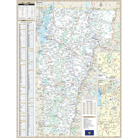 Vermont State Wall Map - Ultimate Globes - POD - KA - S - VT - WALL - PAPER - Ultimate Globes