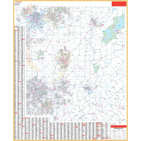 Warren, OH Wall Map - Ultimate Globes - POD - KA - C - OH - WARREN - PAPER - Ultimate Globes