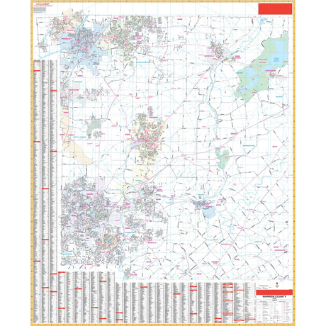Warren, OH Wall Map - KA-C-OH-WARREN-PAPER - Ultimate Globes