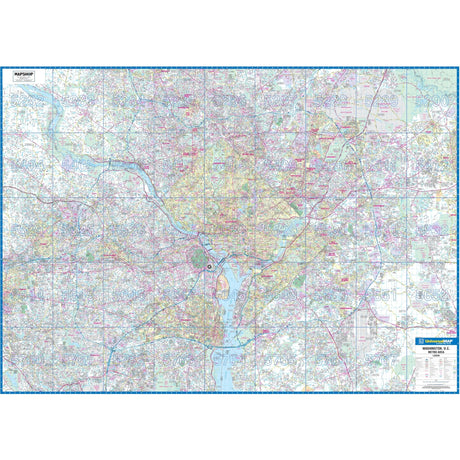 Washington, DC Metro Wall Map - Ultimate Globes - POD - KA - C - DC - WASHINGTONMETRO - PAPER - Ultimate Globes