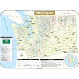 Washington Shaded Relief State Wall Map - Ultimate Globes - POD - KA - S - WA - SHR - 38X28 - PAPER - Ultimate Globes