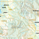 Washington Shaded Relief State Wall Map - Ultimate Globes - POD - KA - S - WA - SHR - 38X28 - PAPER - Ultimate Globes