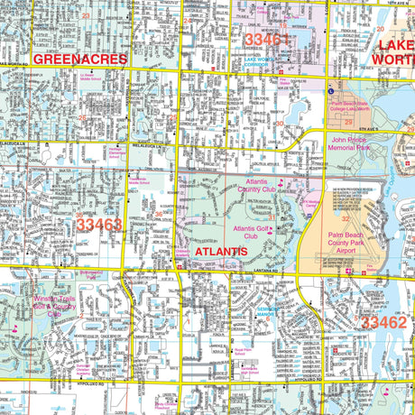 West Palm Beach & Palm Beach County, FL Wall Map - Ultimate Globes - POD - KA - C - FL - WESTPALMBEACH - PAPER - Ultimate Globes