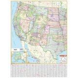Western United States Regional Wall Map - KA-R-US-WESTERN-PAPER - Ultimate Globes