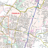 Williamson County, TN Wall Map - KA-C-TN-WILLIAMSON-PAPER - Ultimate Globes