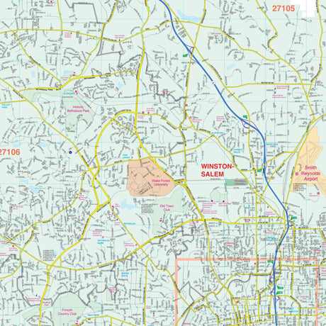 Winston - Salem & Forsyth County, NC Wall Map - Ultimate Globes - POD - KA - C - NC - WINSTONSALEM - PAPER - Ultimate Globes