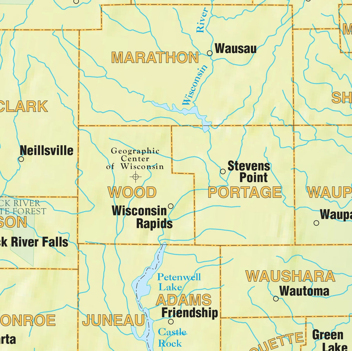 Wisconsin State Wall Maps | Office & Classroom | Ultimate Globes