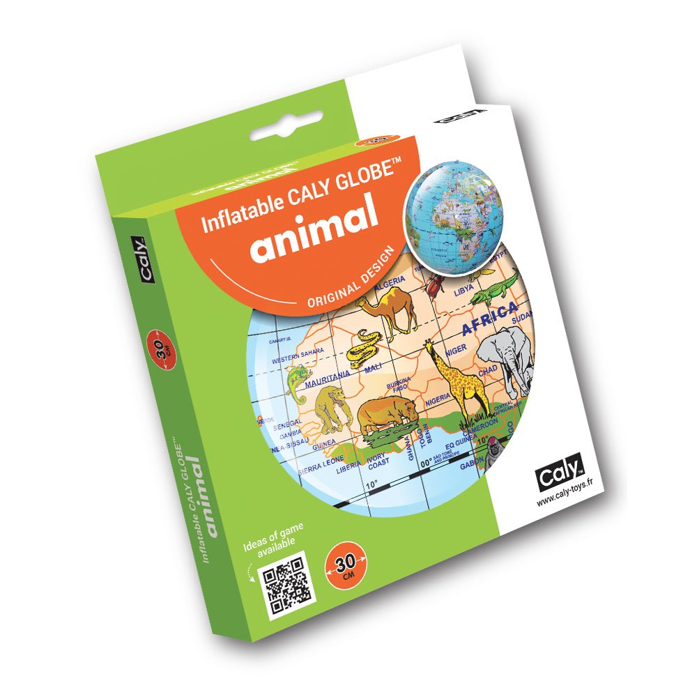12-Inch Inflatable Animal Globe – Explore World Wildlife