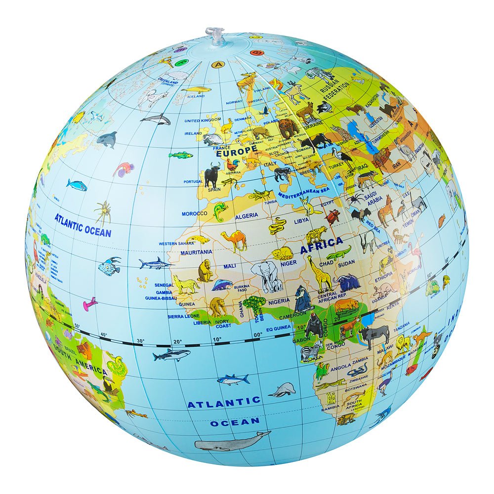 World Animals 20 - inch Inflatable Globe - Waypoint Geographic - WP00202 - Ultimate Globes