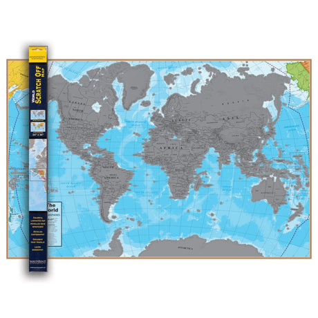 World Scratch Off Map - Waypoint Geographic - SCR01 - Ultimate Globes