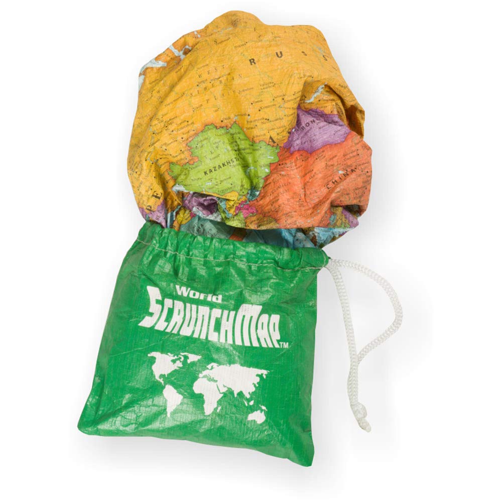 ScrunchMap Portable Durable World Map Perfect Travel Companion World Scrunchmap Waypoint Geographic Sm01 Ultimate Globes 586184 