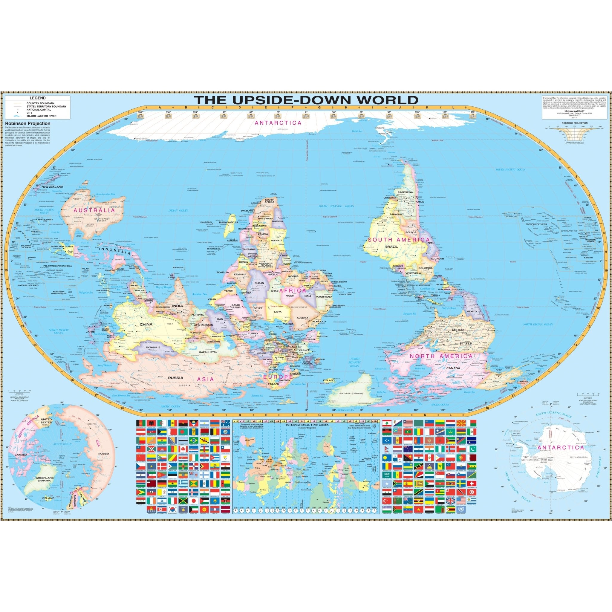 World Upside Down Wall Map Ultimate Globes World Upside Down Wall Map 487949