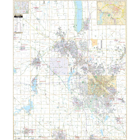 Youngstown, OH Wall Map - KA-C-OH-YOUNGSTOWN-PAPER - Ultimate Globes
